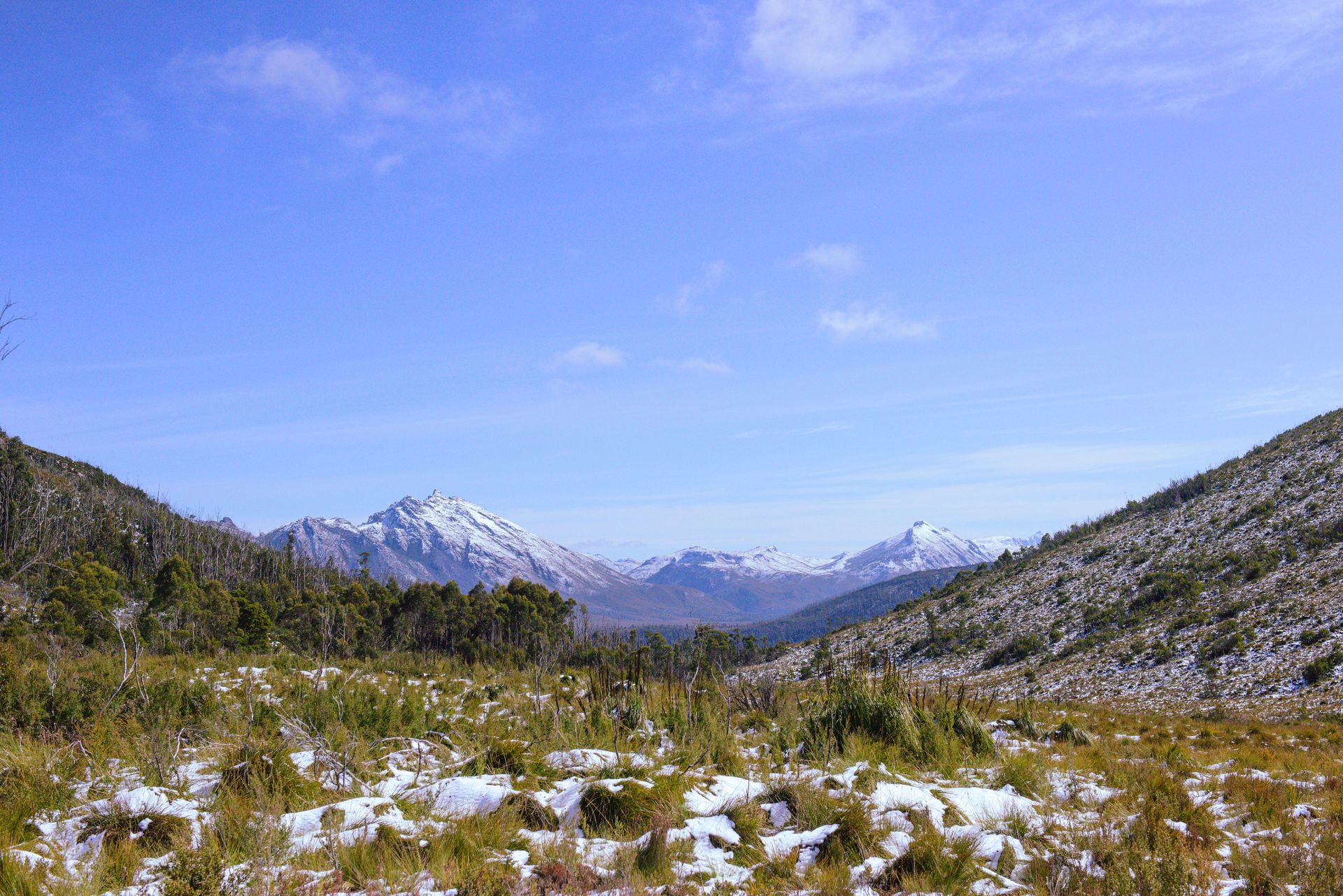 Snow-capped peaks, Tasmania